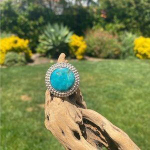Sterling silver turquoise ring handmade